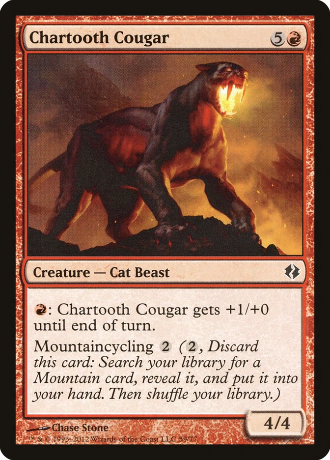 Chartooth Cougar [Duel Decks: Venser vs. Koth] | Nerdhalla Games