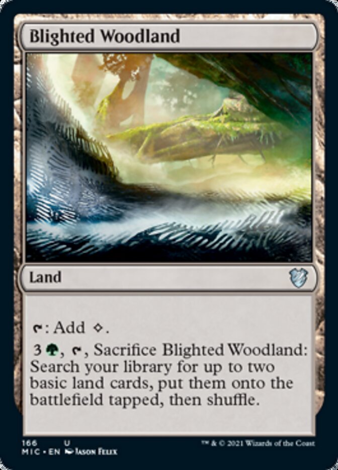 Blighted Woodland [Innistrad: Midnight Hunt Commander] | Nerdhalla Games