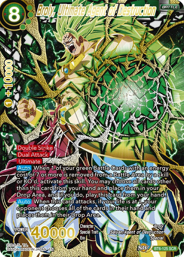 Broly, Ultimate Agent of Destruction (SCR) (BT6-125) [5th Anniversary Set] | Nerdhalla Games