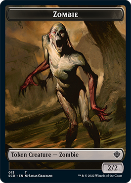 Zombie // Zombie Knight Double-Sided Token [Starter Commander Decks] | Nerdhalla Games