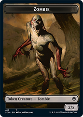 Zombie // Zombie Knight Double-Sided Token [Starter Commander Decks] | Nerdhalla Games