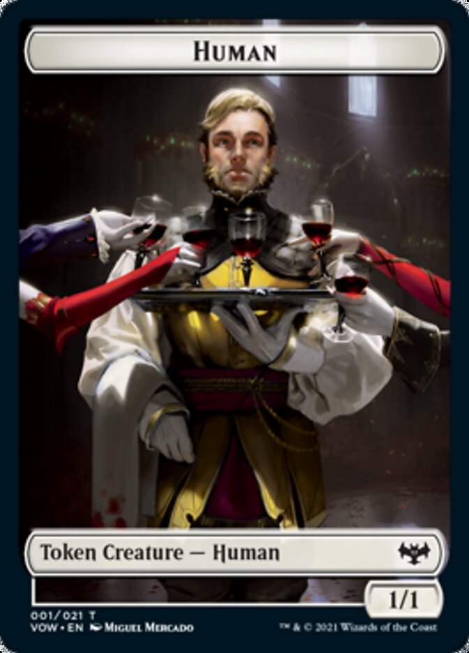 Human (001) // Spirit Cleric Double-sided Token [Innistrad: Crimson Vow Tokens] | Nerdhalla Games