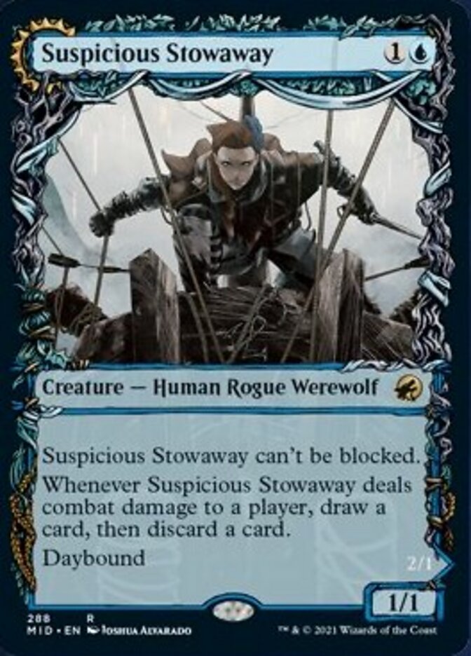 Suspicious Stowaway // Seafaring Werewolf (Showcase Equinox) [Innistrad: Midnight Hunt] | Nerdhalla Games