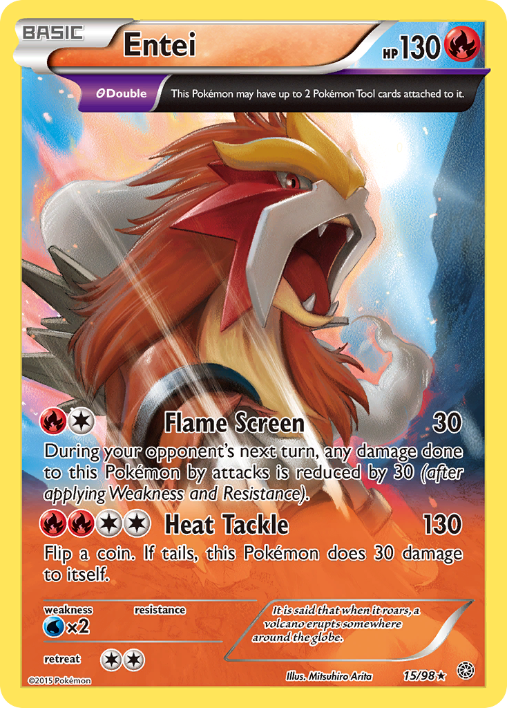 Entei (15/98) [XY: Ancient Origins] | Nerdhalla Games