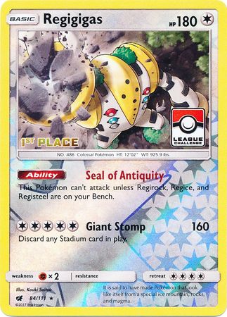 Regigigas (84/111) (League Promo 1st Place) [Sun & Moon: Crimson Invasion] | Nerdhalla Games