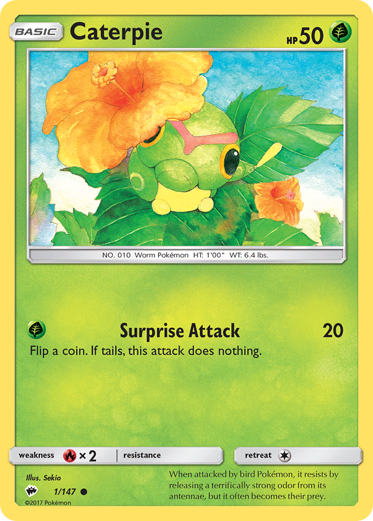 Caterpie (1/147) [Sun & Moon: Burning Shadows] | Nerdhalla Games