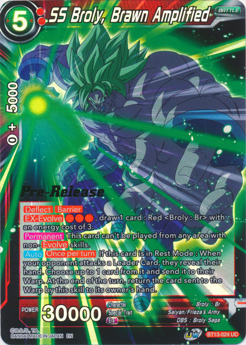 SS Broly, Brawn Amplified (BT13-024) [Supreme Rivalry Prerelease Promos] | Nerdhalla Games