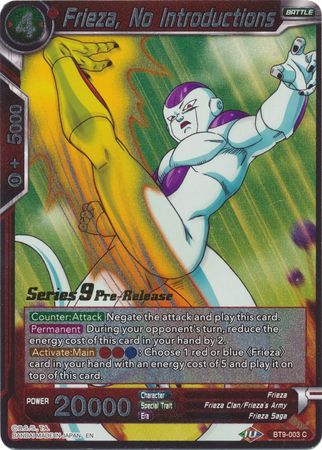 Frieza, No Introductions [BT9-003] | Nerdhalla Games