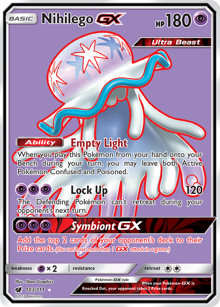 Nihilego GX (103/111) [Sun & Moon: Crimson Invasion] | Nerdhalla Games