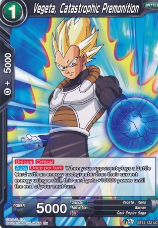 Vegeta, Catastrophic Premonition [BT12-132] | Nerdhalla Games