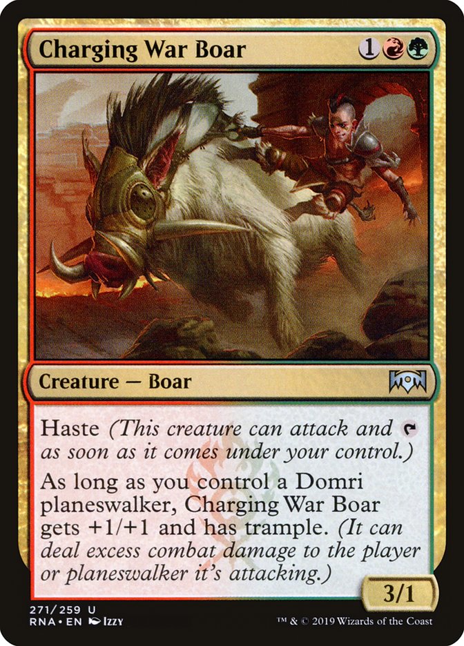 Charging War Boar [Ravnica Allegiance] | Nerdhalla Games