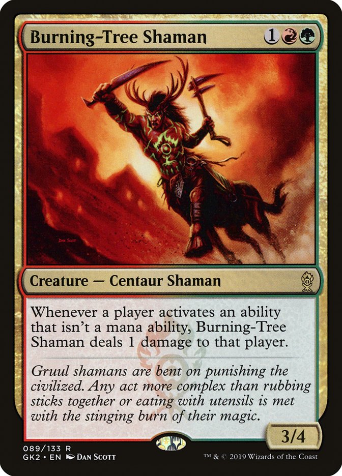 Burning-Tree Shaman [Ravnica Allegiance Guild Kit] | Nerdhalla Games