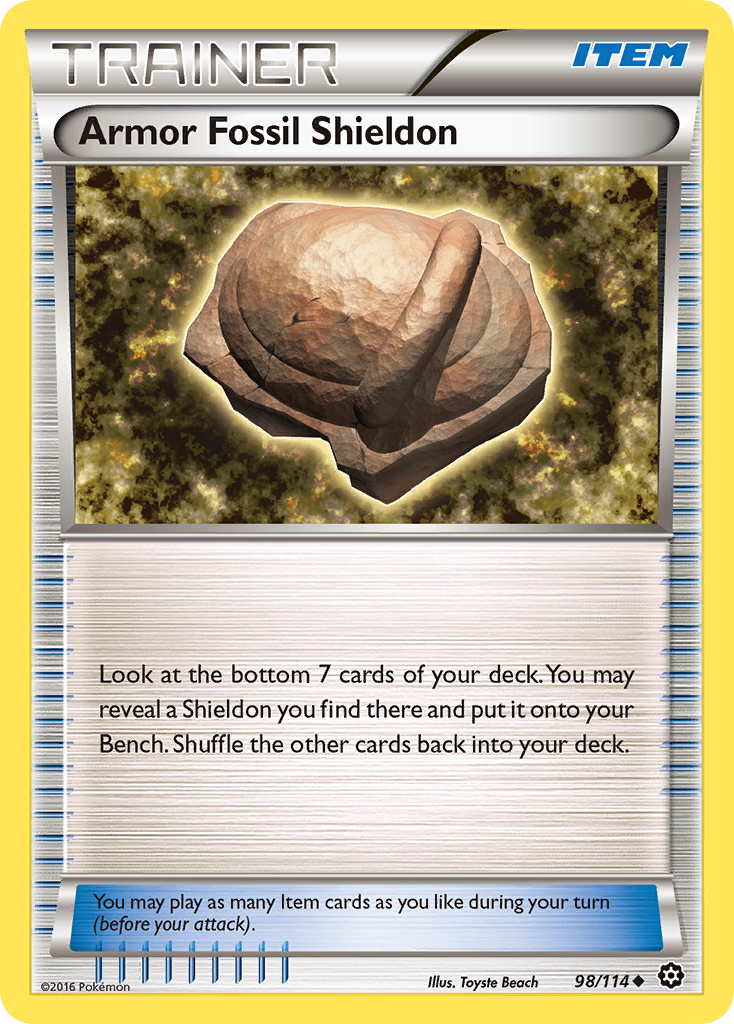 Armor Fossil Shieldon (98/114) [XY: Steam Siege] | Nerdhalla Games