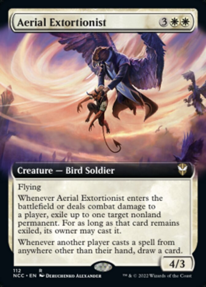 Aerial Extortionist (Extended Art) [Streets of New Capenna Commander] | Nerdhalla Games