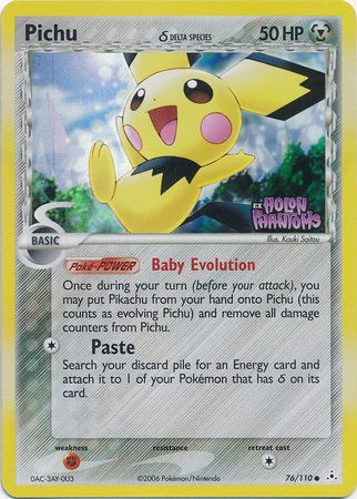 Pichu (76/110) (Delta Species) (Stamped) [EX: Holon Phantoms] | Nerdhalla Games