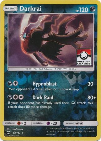 Darkrai (87/147) (League Promo) [Sun & Moon: Burning Shadows] | Nerdhalla Games