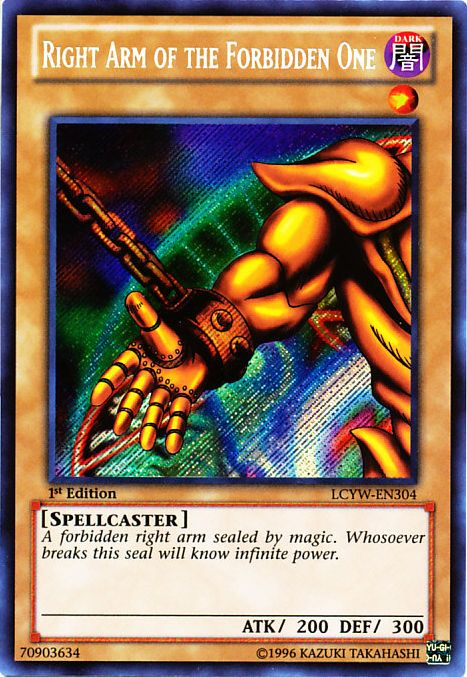 Right Arm of the Forbidden One [LCYW-EN304] Secret Rare | Nerdhalla Games