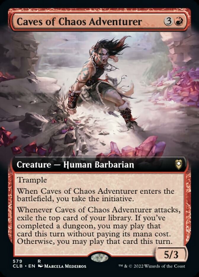 Caves of Chaos Adventurer (Extended Art) [Commander Legends: Battle for Baldur's Gate] | Nerdhalla Games