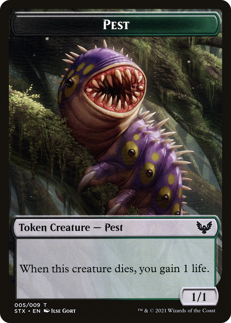 Pest // Jace, Telepath Unbound Emblem Double-Sided Token [Secret Lair: From Cute to Brute Tokens] | Nerdhalla Games