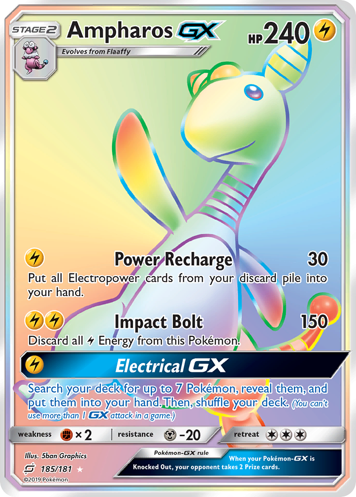 Ampharos GX (185/181) [Sun & Moon: Team Up] | Nerdhalla Games