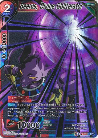 Beerus, Divine Obliterator (SPR) [BT9-107] | Nerdhalla Games