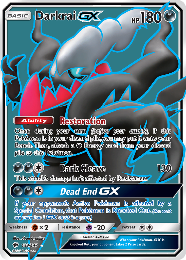 Darkrai GX (139/147) [Sun & Moon: Burning Shadows] | Nerdhalla Games