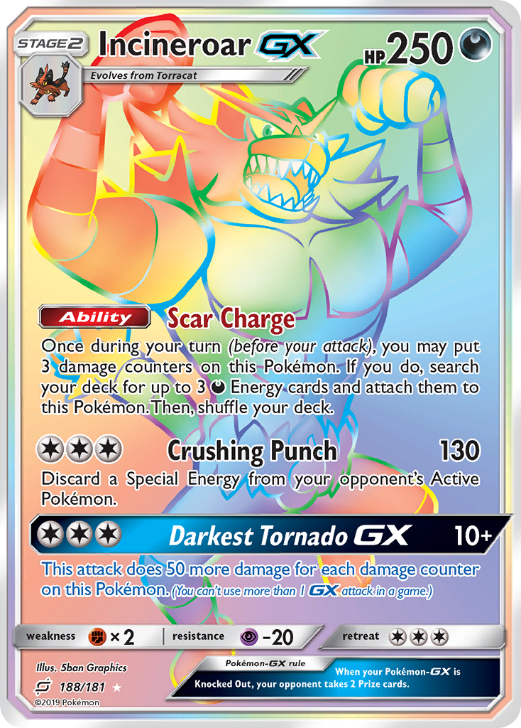 Incineroar GX (188/181) [Sun & Moon: Team Up] | Nerdhalla Games