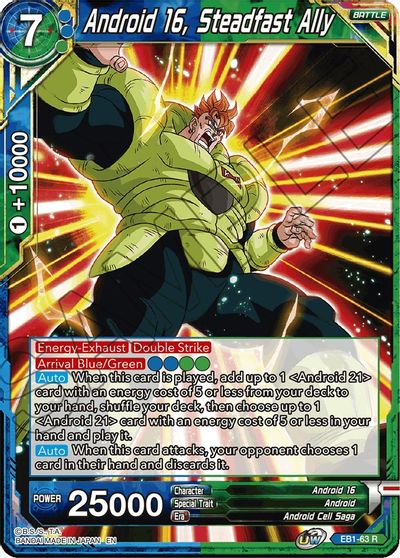 Android 16, Steadfast Ally (EB1-63) [Battle Evolution Booster] | Nerdhalla Games