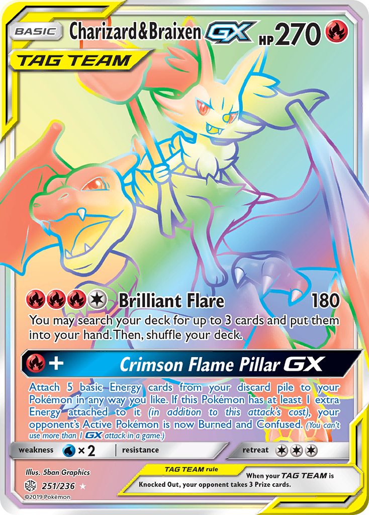 Charizard & Braixen GX (251/236) [Sun & Moon: Cosmic Eclipse] | Nerdhalla Games