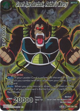 Great Ape Bardock, Raider's Warcry (Alternate Art) [DB1-061] | Nerdhalla Games