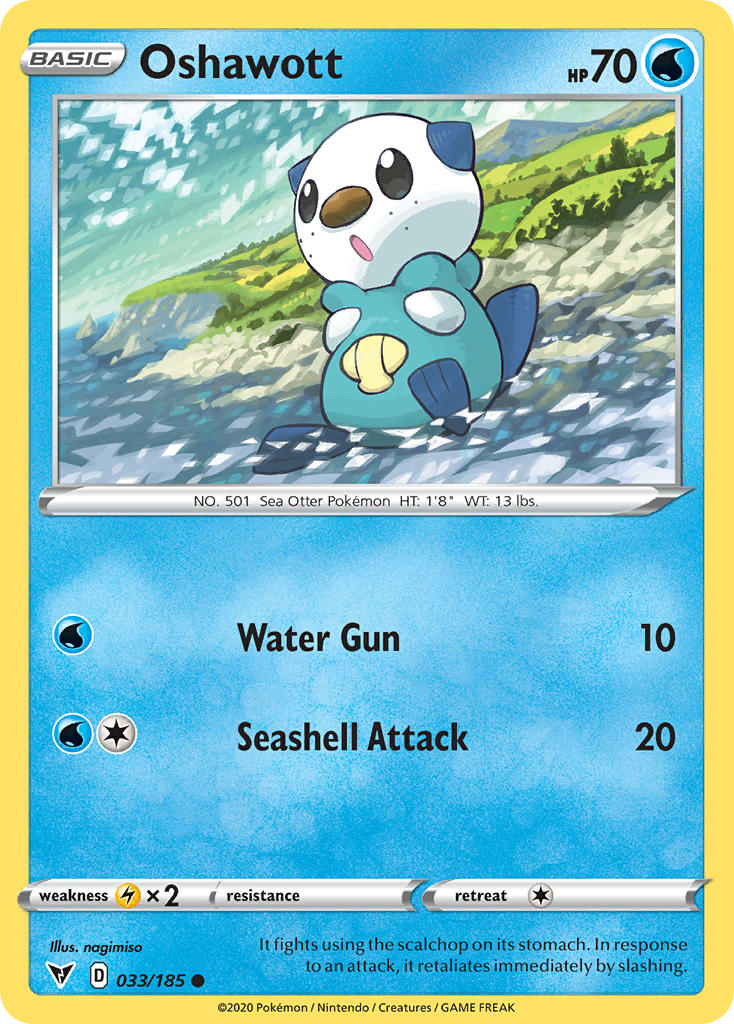 Oshawott (033/185) [Sword & Shield: Vivid Voltage] | Nerdhalla Games