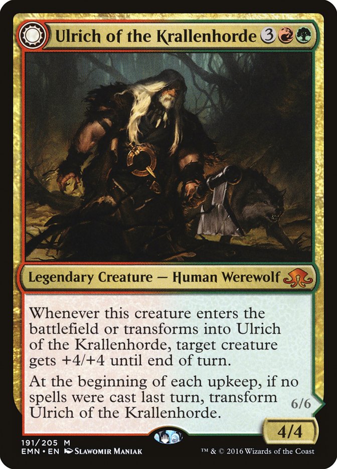 Ulrich of the Krallenhorde // Ulrich, Uncontested Alpha [Eldritch Moon] | Nerdhalla Games