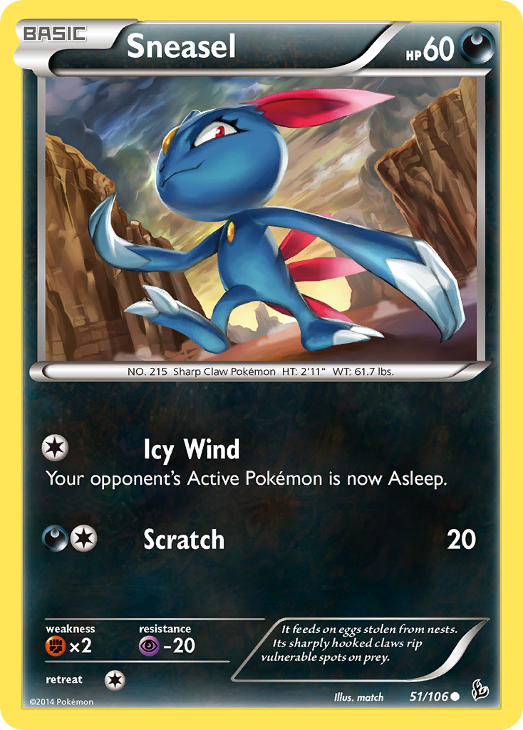 Sneasel (51/106) [XY: Flashfire] | Nerdhalla Games