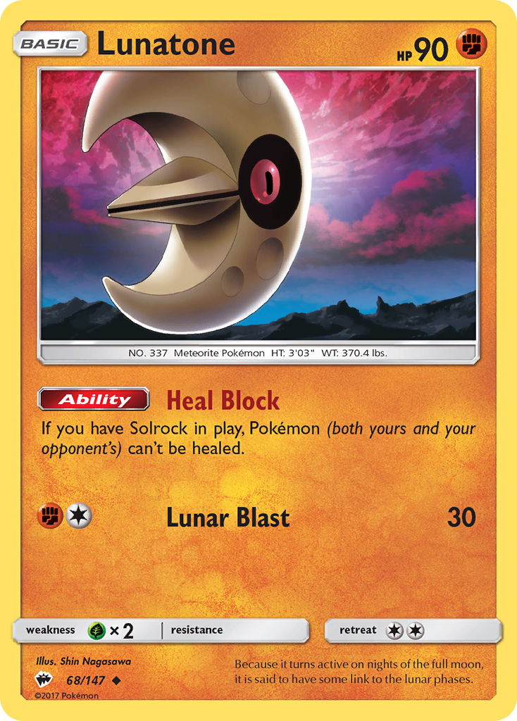 Lunatone (68/147) [Sun & Moon: Burning Shadows] | Nerdhalla Games