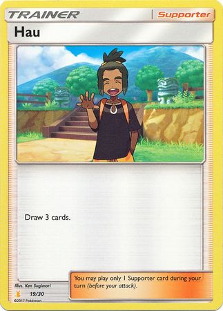 Hau (19/30) [Sun & Moon: Trainer Kit - Alolan Raichu] | Nerdhalla Games