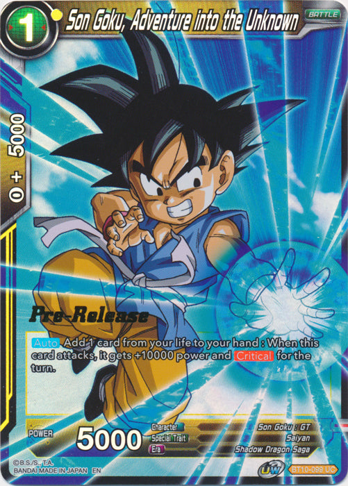 Son Goku, Adventure into the Unknown (BT10-099) [Rise of the Unison Warrior Prerelease Promos] | Nerdhalla Games