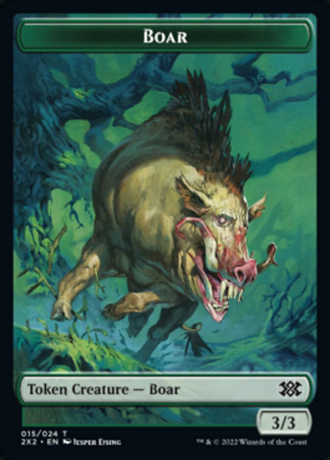 Boar // Eldrazi Scion Double-sided Token [Double Masters 2022 Tokens] | Nerdhalla Games