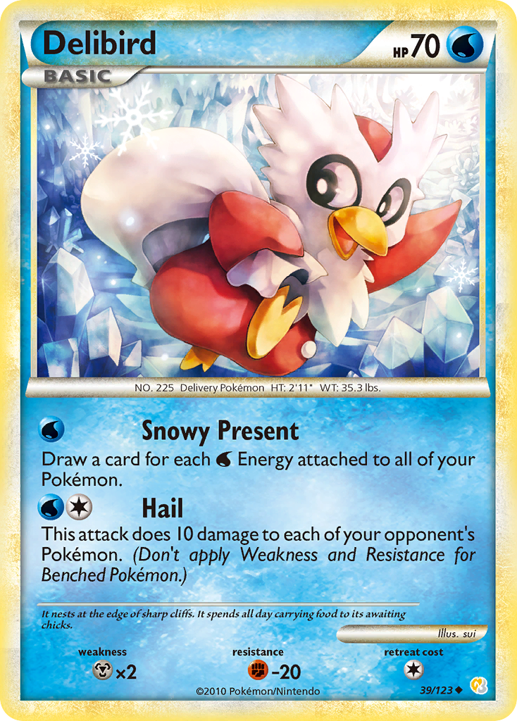 Delibird (39/123) [HeartGold & SoulSilver: Base Set] | Nerdhalla Games