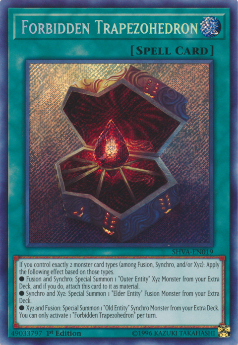 Forbidden Trapezohedron [SHVA-EN019] Secret Rare | Nerdhalla Games