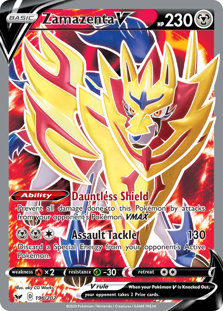 Zamazenta V (196/202) [Sword & Shield: Base Set] | Nerdhalla Games