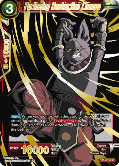 Furthering Destruction Champa (Alternate Art) [BT1-005] | Nerdhalla Games