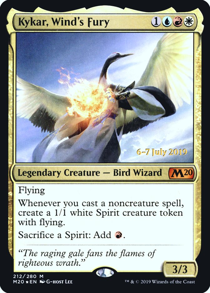 Kykar, Wind's Fury  [Core Set 2020 Prerelease Promos] | Nerdhalla Games