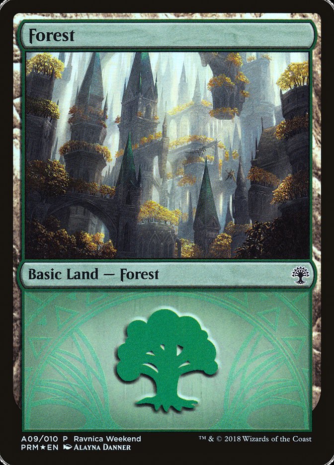 Forest (A09) [Guilds of Ravnica Ravnica Weekend] | Nerdhalla Games