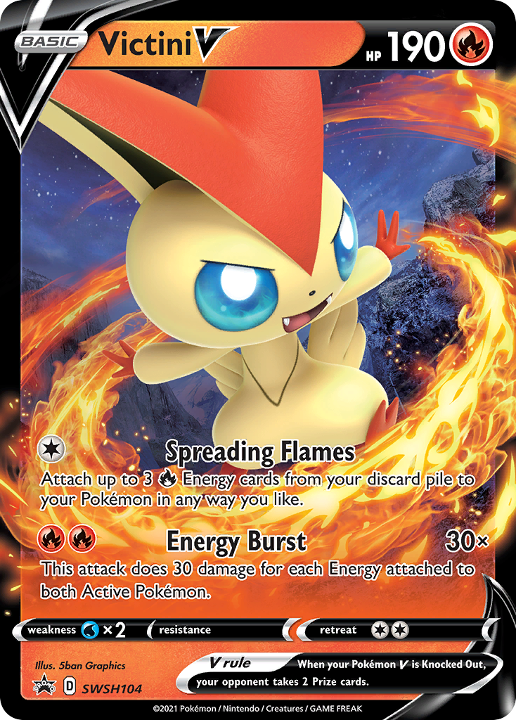 Victini V (SWSH104) [Sword & Shield: Black Star Promos] | Nerdhalla Games