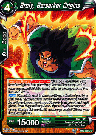 Broly, Berserker Origins [BT6-062] | Nerdhalla Games