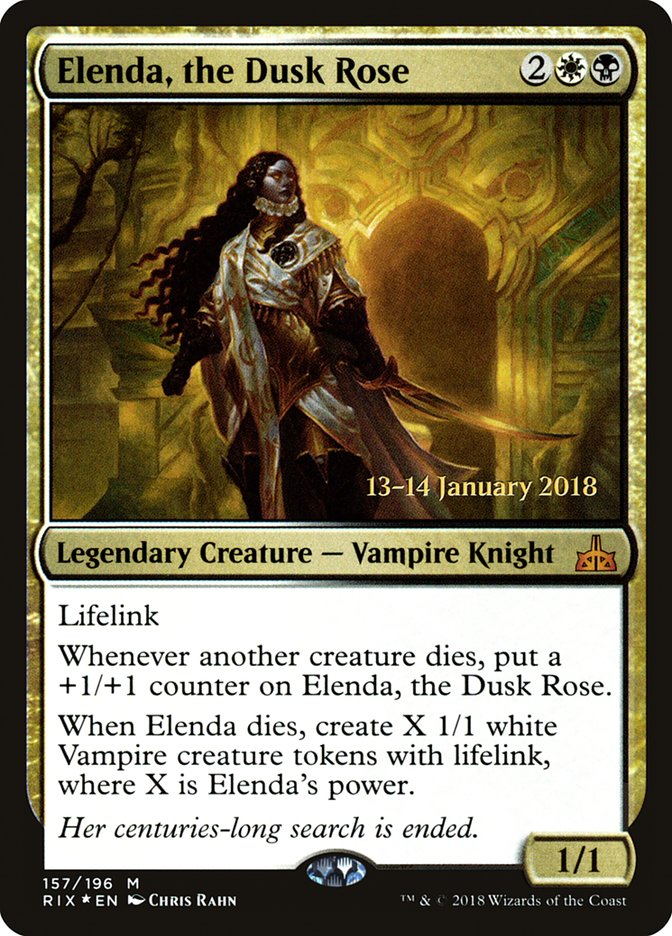 Elenda, the Dusk Rose [Rivals of Ixalan Prerelease Promos] | Nerdhalla Games