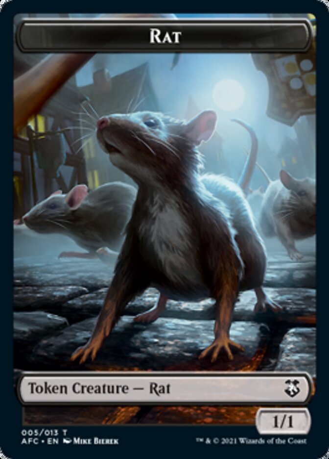 Rat // Zombie Double-sided Token [Dungeons & Dragons: Adventures in the Forgotten Realms Commander Tokens] | Nerdhalla Games