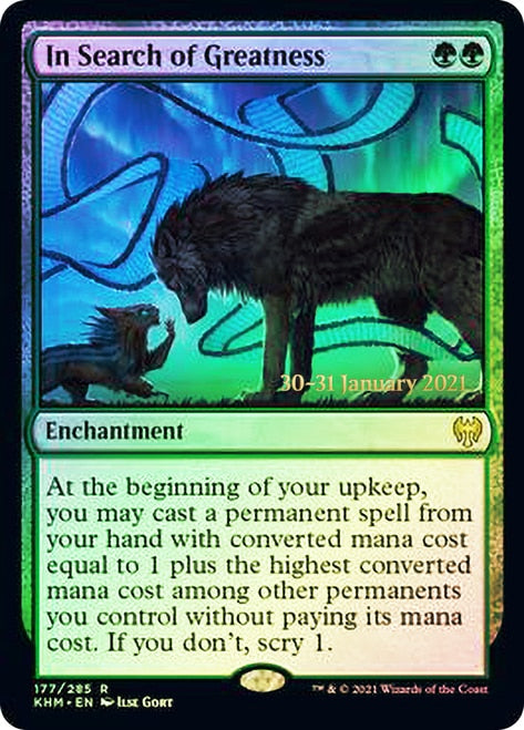 In Search of Greatness  [Kaldheim Prerelease Promos] | Nerdhalla Games