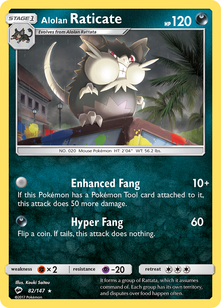 Alolan Raticate (82/147) [Sun & Moon: Burning Shadows] | Nerdhalla Games