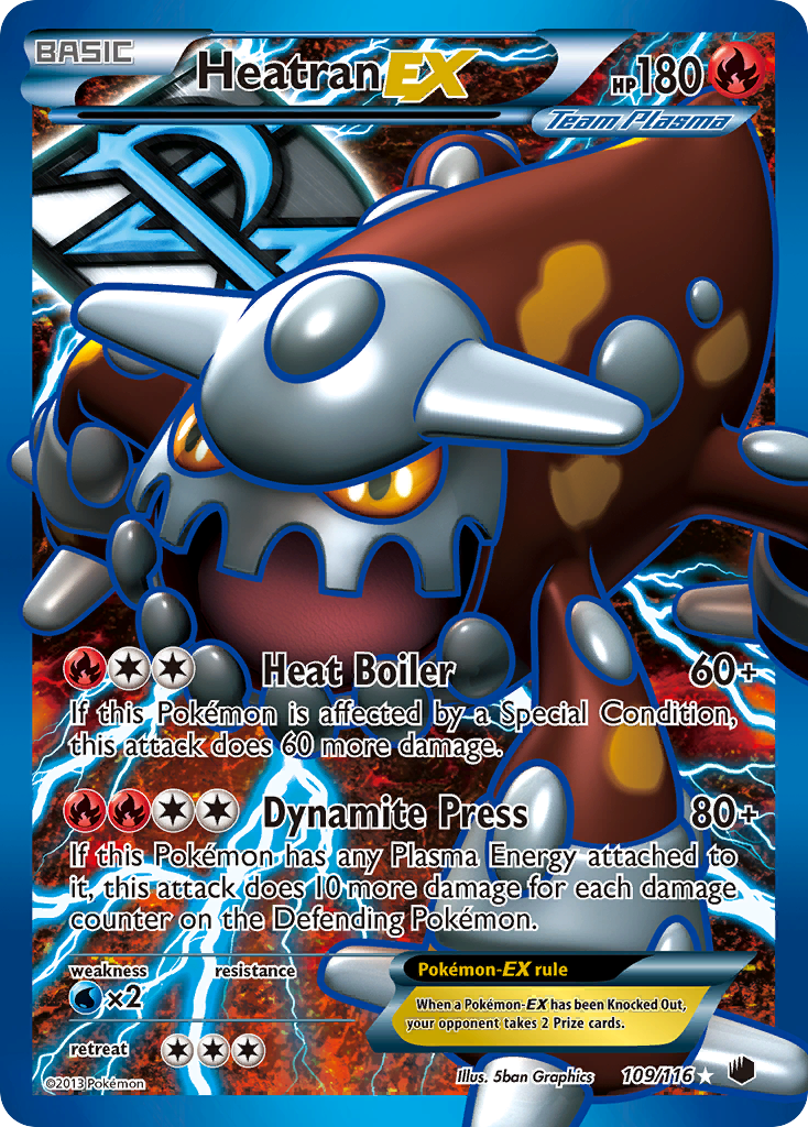 Heatran EX (109/116) [Black & White: Plasma Freeze] | Nerdhalla Games